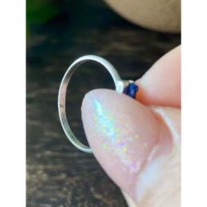 Sterling <b>Silver</b> Bar <b>Ring</b> Size 6.5 with Ruby and Zircon Gold Plated Fine Jewelry <b>for</b> <b>Men</b> - Product Image 5