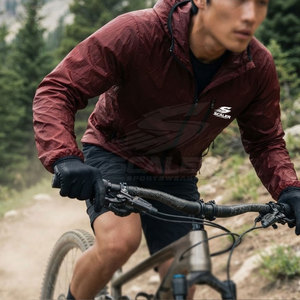Veste de VTT pour homme de haute qualité, imperméable, respirante, à capuche, avec fermeture éclair et ourlet réglable pour les cyclistes - Product Image 3