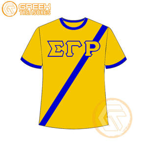 Camiseta de Sororidad Sigma Gamma Rho para Mujer al por Mayor, 100% Algodón Jersey, Transpirable, Antiarrugas, de Secado Rápido, Informal para Verano - Product Image 4