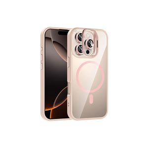 Coque de protection magnétique en silicone M-Safe pour iPhone 16 Pro Max avec support pliable et protection d'objectif d'appareil photo, antichoc et stylée - Product Image 1