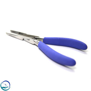 Alicates profesionales para extensiones de cabello dorados con agarre negro - Product Image 5