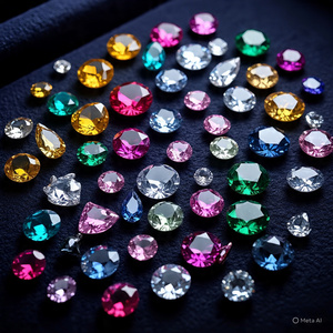 70 Quilates de Piedras Preciosas Multicolores Facetadas Creadas en Laboratorio, Gemas Sueltas Semipreciosas de 3mm-10mm, Alta Calidad, Varias Formas Únicas - Product Image 1