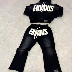 Chándal de invierno personalizado de alta calidad con logotipo de cuello con capucha de diseño acampanado adaptado a sus requisitos - Product Image 5