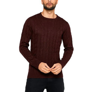 Nuevo suéter informal ajustado de alta calidad para hombre, jersey de talla grande personalizado de alta calidad, Jersey de punto ligero transpirable liso - Product Image 4