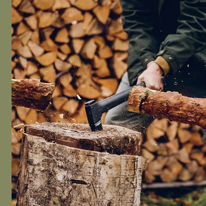 Hacha de Acero al Manganeso Reforzado con Mango de Madera para Cortar y Romper, Herramienta de Camping - Product Image 4