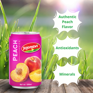 Natural <b>Peach</b> Juice 330ml 100% Juice <b>Fresh</b>-Squeezed JOJONAVI Canned Beverage 24 Cans Per Carton - Product Image 3