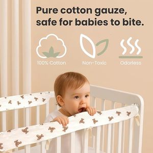Housses de berceau souples pour la dentition, bandes anti-collision avec protections d'angle, protègent les dents de bébé et économisent les rails de berceau - Product Image 3