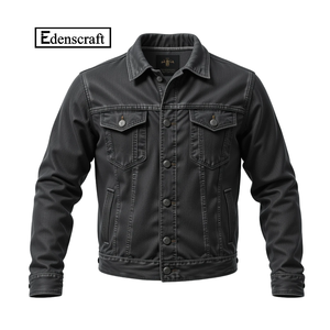 Veste en jean tendance pour homme avec design moderne, tenue décontractée toutes saisons pour activités de plein air, tissu de haute qualité - Product Image 3