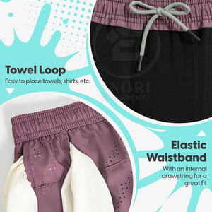 Pantalones Cortos Deportivos para Hombre de Primera Calidad con Cordón de Ajuste de Color Personalizado, 100% Algodón, Sólidos, Casuales, de Compresión, para Yoga, de Secado Rápido - Product Image 5