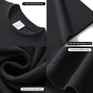 เสื้อยืดคอกลมผ้าคอตตอนสำหรับผู้ชายเสื้อยืดผ้าคอตตอนสำหรับ100% ดีไซน์ตามสั่งผลิต250 GSM - Product Image 3