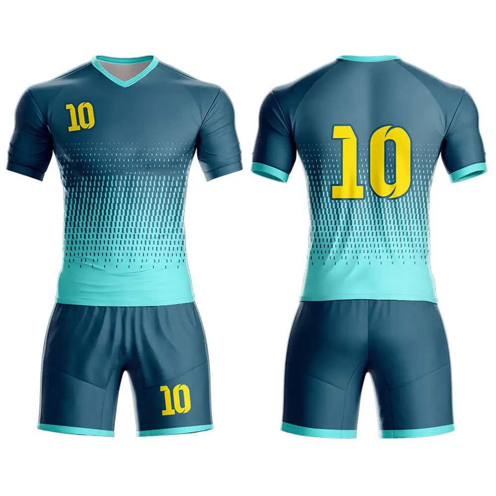 الجملة ملابس رياضية لكرة القدم جيرسي مخصصة التصنيع تصميم التسامي لكرة القدم زي موحد مجموعة للرجال ارتداء زي فريق