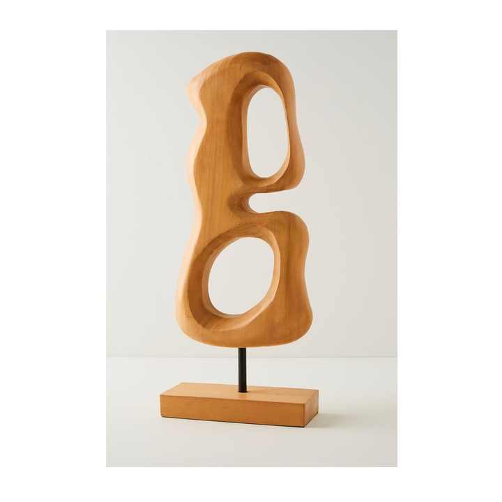 Handmade Modern Design Carved Wooden Sculpture Vintage Inspired Animal Pattern for Enhancing Interior Old World Charm Aesthetic