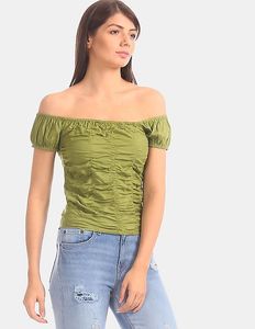 OEM venta al por mayor de moda rayas verano hombro abajo camisetas impresas fuera del hombro mujeres camisetas 100% algodón de alta calidad - Product Image 2