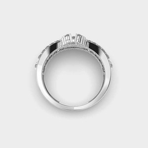 Anillo de compromiso de diamante cultivado en laboratorio de 2,50 quilates, banda ancha de oro sólido de 18 quilates, joyería de boda brillante elegante curvada para mujer, venta al por mayor - Product Image 6