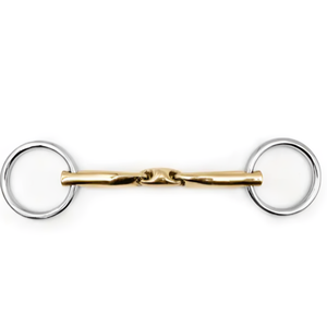 Brocas de anillos sueltos de Bradoon de oro de calidad superior para montar a caballo Boquilla dulce Nueva condición - Product Image 1