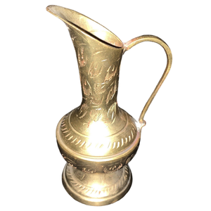 Jarra Vintage de Latón Puro con Grabado y Acabado Pulido para Hogar, Restaurante y Hotel, Jarra Metálica para Agua - Product Image 3