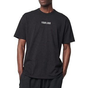 T-shirt noir pour homme à impression numérique personnalisée, col rond élégant, manches courtes, respirant, séchage rapide, durable - Product Image 1