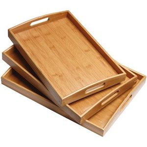 Plateau en bois de la meilleure qualité pour servir du café, des fruits et de l'eau Plateau en bois fait à la main Prix d'usine direct Plateau de service en bois - Product Image 5