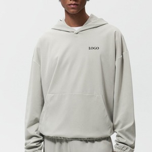 Logotipo/diseño personalizado de alta calidad para hombres, sudaderas con capucha lisas de gran tamaño informales, estilo de calle, sudaderas con capucha con hombros caídos para hombres - Product Image 1