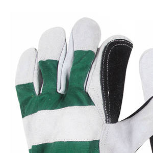 Guantes de construcción industrial de cuero duradero Agarre firme de doble palma Espesor de 5-6mil para uso diario - Product Image 4