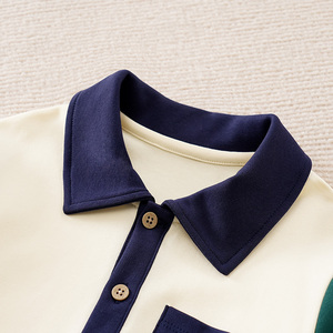 Nouveau T-shirt polo à manches longues pour enfants, printemps et automne, décontracté, sportif, en coton - Product Image 5