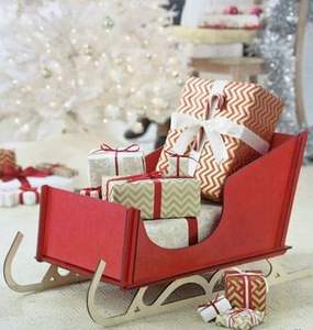 Véhicule de Noël le plus vendu rouge antique de haute qualité pour la décoration de Noël Plateau de cadeau d'ensilage en métal - Product Image 4