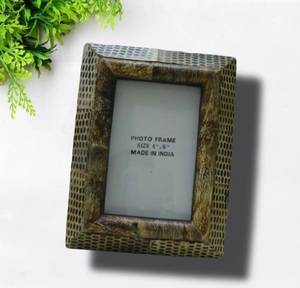 Cadre Photo en bois en résine pailletée exquise artisanat indien fait à la main de bonne qualité pour la décoration intérieure Photos pour enfants polies - Product Image 1