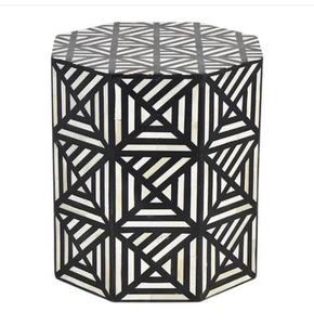 Mesa de centro con incrustaciones de hueso de estilo estético, taburete de consola decorativo, otomanos y mesa de lujo y muebles con incrustaciones de hueso, taburete/mesa lateral - Product Image 5