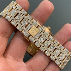 Reloj de Lujo Antiguo con Incrustaciones de Moissanita, Acero Inoxidable, Acabado Dorado, Estilo Hip Hop, Diamantes VVS, Automático - Product Image 2