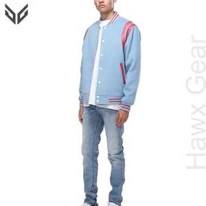 Logo personnalisé Qualité supérieure Veste de mode d'hiver à manches longues Toile Style de rue Manteau Letterman - Product Image 4