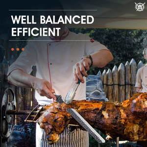 Couteau à brisket incurvé en gros, fait à la main, forgé, écologique, lavable au lave-vaisselle, design personnalisé, durable, hachoir à viande moderne - Product Image 4