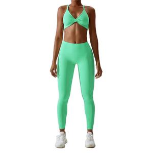 Nuevo Conjunto de Yoga para Mujer, 2 Piezas, Ropa Deportiva de Alta Calidad para Gimnasio, Conjunto de Yoga para Correr, Fitness - Product Image 1