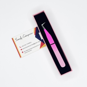 แหนบต่อขนตาปลอมแบบโค้งงอได้90องศาทำจากสเตนเลสแบบมืออาชีพ - Product Image 1