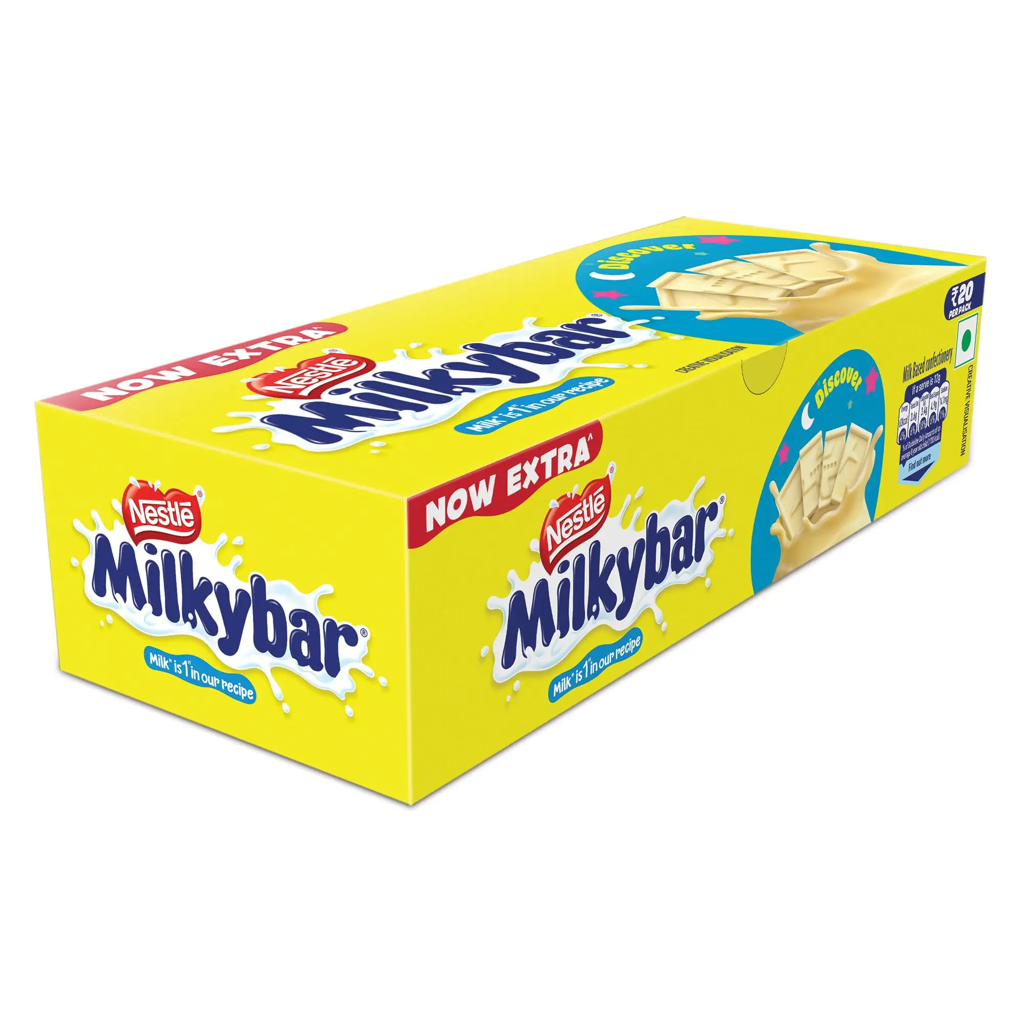 NESTLE Milkybar con Smarties barretta di cioccolato bianco 180g