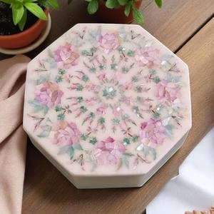 Boîte à bijoux en marbre de style antique de meilleure qualité, élégance vintage moderne pour objets de valeur, quantité en vrac disponible en Inde - Product Image 1