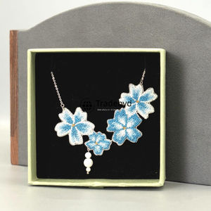 Tradebyd elegante bordado collar hecho a mano joyería elegante moda Boho declaración collar - Product Image 1