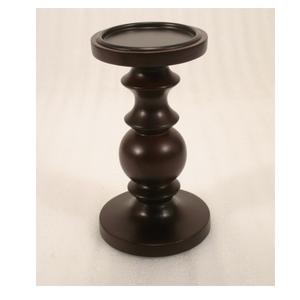 Portavelas de pilar de madera maciza pulida negra de primera calidad para el hogar, sala de estar, decoración de mesa, uso artesanal, soporte de pilar de madera maciza - Product Image 2