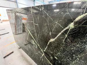 แผ่นหินอ่อนสีเขียวลายป่าฝนที่ทันสมัยหรูหราเคาน์เตอร์ห้องครัวกระเบื้องพื้นผนังห้องนั่งเล่น - Product Image 5