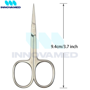 Acero inoxidable OEM DM Buen proveedor Hoja afilada Uso en salón Hoja curva Calidad Premium Belleza rusa Tijeras duraderas para cutículas - Product Image 2