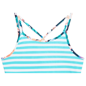 Top Bikini a Righe Blu ID Ideology per Ragazze Adolescenti (16 Anni) in Tessuto con Caratteristiche Sexy - Product Image 3