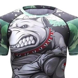 Custom Logo Wholesale Jiu Jitsu Fitness Swim Shirts <b>Printed</b> Short Sleeve MMA for Men Bjj Rashguard Rash Shirts Rash short sleeve - Product Image 4