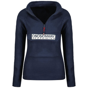 Chaqueta de lana Polar con cuello levantado y cremallera para todas las estaciones para mujer Indemand, nueva chaqueta transpirable de peso pesado con logotipo personalizado - Product Image 6
