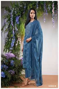 ชุดสلوارคามีซผ้าฝ้ายพิมพ์ลาย Ganga Premium พร้อมงานปักมือสำหรับผู้หญิง - เหมาะสำหรับทุกฤดูกาล ชุดงานเลี้ยง เสื้อผ้าอินเดีย/ปากีสถาน - Product Image 2