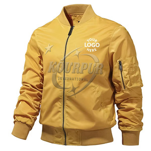 Personalizable Hombres Primavera Bomber Varsity Chaqueta Cortavientos de lona con diferentes colores Fabricante de ropa al aire libre - Product Image 2
