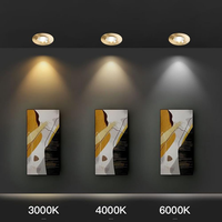 Foco LED Empotrable en Techo, Regulable, 4 Pulgadas, 10w, COB, Luz Blanca Cálida/Neutra, Ángulo de Haz Ajustable