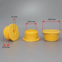 Bouchon de tuyau fileté en plastique jaune de couvercle d'extrémité de vis de presse-étoupe en nylon fileté mâle