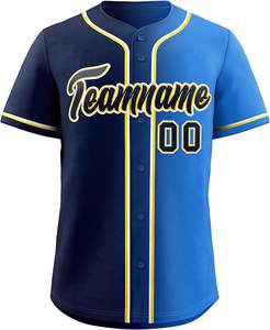 Maillots de baseball personnalisés sergé cousu Logo brodé nom de l'équipe Baseball Sportswear bouton Baseball Jersey grande taille pour les hommes - Product Image 5