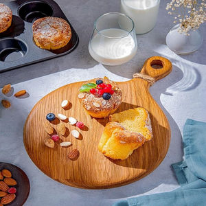 Planche à découper pour légumes en cuisine, bloc de planche à découper en bois de forme ronde fait à la main à bon prix - Product Image 4