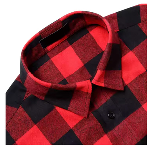 เสื้อเชิ้ตผ้าสักหลาดลายสก็อตสุดอินเทรนด์สำหรับผู้ชายเสื้อเชิ้ตแขนยาวให้ความอบอุ่นใส่สบายพอดีกับเนื้อผ้าสวมใส่สบายเหมาะสำหรับกิจกรรมกลางแจ้ง - Product Image 6