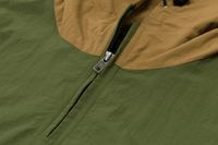 Veste Anorak Olive Marron Ripstop à Capuche Coupe-Vent Pull-over Adulte Nouvelle Arrivée Décontracté Sport Personnalisable Broderie Logos Coupe-Vent